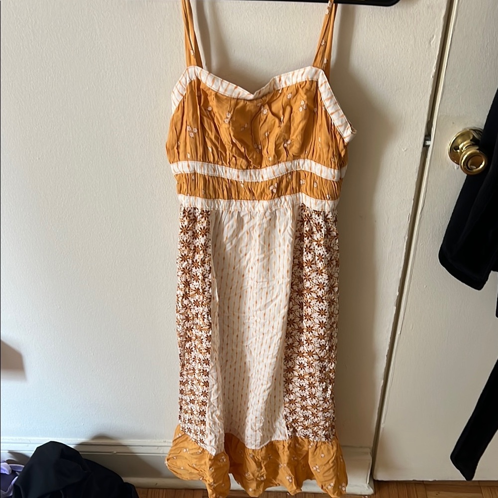 Aeropostale Yellow Sleeveless Spaghetti Strap Sundress